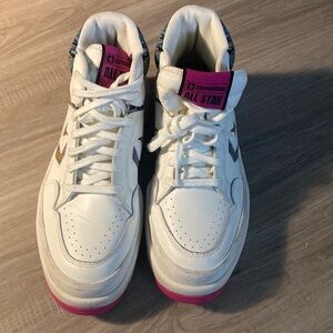 Converse Unisex Mid Leather A004437C Vintage White/Prime Pink/Black